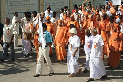 Monks on Procession
